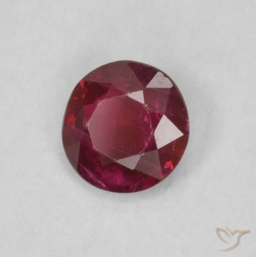 0.25 ct Red Ruby Stone, Natural Ruby in Round Facet Shape for Sale