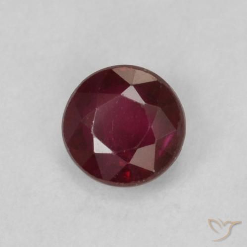 0.30 ct Red Ruby Stone, Natural Ruby in Round Facet Shape for Sale