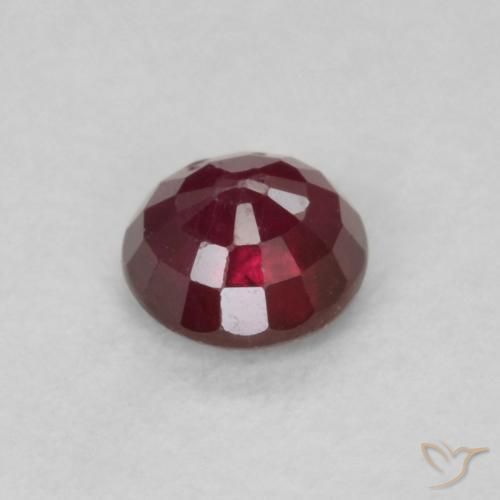 Ruby Gemstone in 3.8 mm Size for Sale, Ruby Stone in Dark Red Color