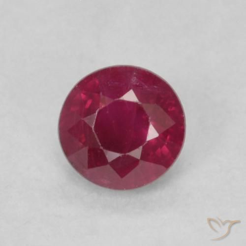 0.32ct Natural Deep Red Ruby, Round, SI