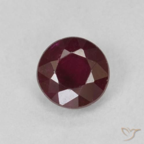 0.30ct Natural Wine Red Ruby, Round, SI