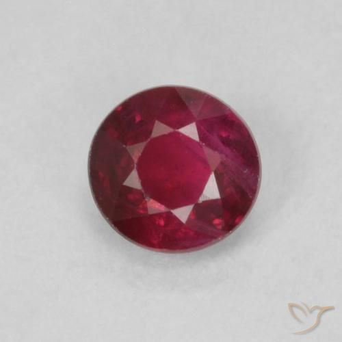 0.31ct Natural Medium Red Ruby, Round, SI