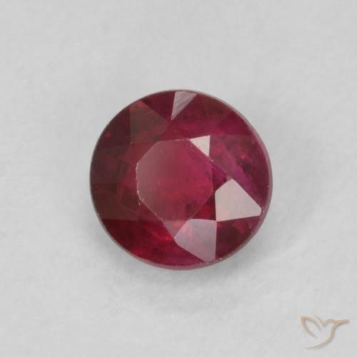 0.31 ct Red Ruby Stone, Natural Ruby in Round Facet Shape for Sale