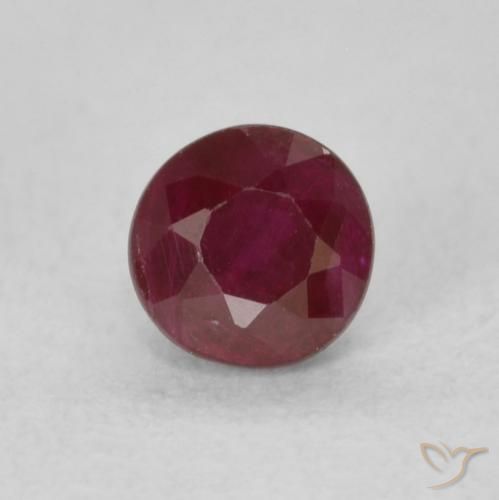 0.35ct Natural Wine Red Ruby, Round, SI