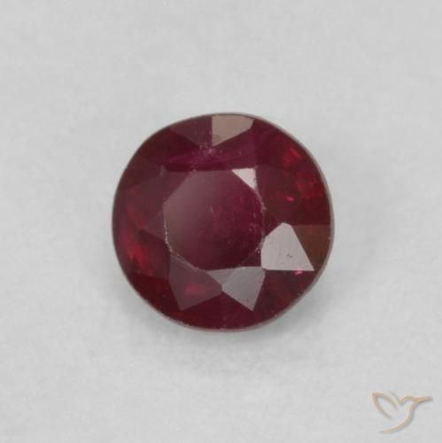 0.30 ct Red Ruby Stone, Natural Ruby in Round Facet Shape for Sale