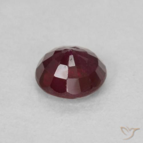 Ruby Gemstone in 3.8 mm Size for Sale, Ruby Stone in Dark Red Color
