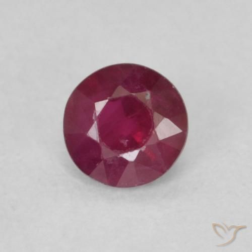 0.28ct Natural Deep Red Ruby, Round, SI