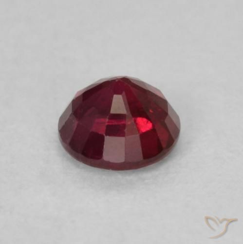 Ruby Gemstone in 3.8 mm Size for Sale, Ruby Stone in Deep Red Color