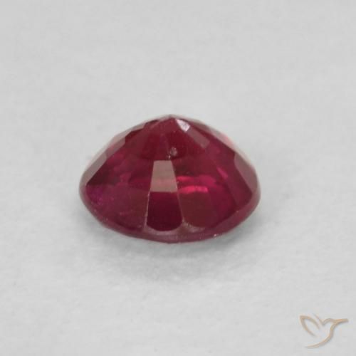 Ruby Gemstone in 3.8 mm Size for Sale, Ruby Stone in Dark Red Color