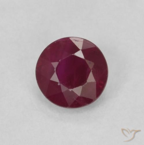 0.29ct Natural Wine Red Ruby, Round, SI