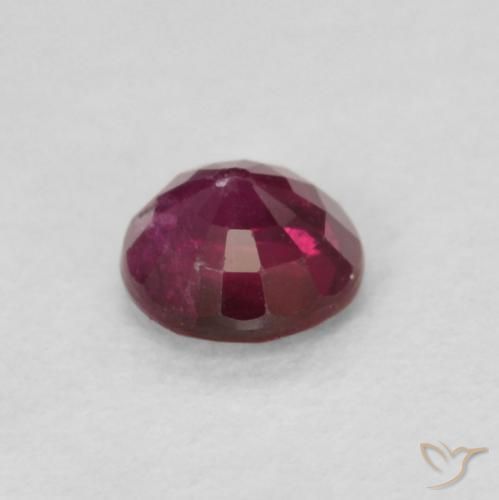Ruby Gemstone in 3.8 mm Size for Sale, Ruby Stone in Wine Red Color