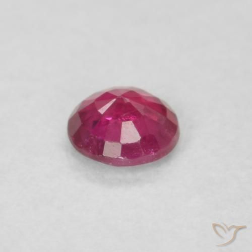 Ruby Gemstone in 3.4 mm Size for Sale, Ruby Stone in Pinkish Red Color
