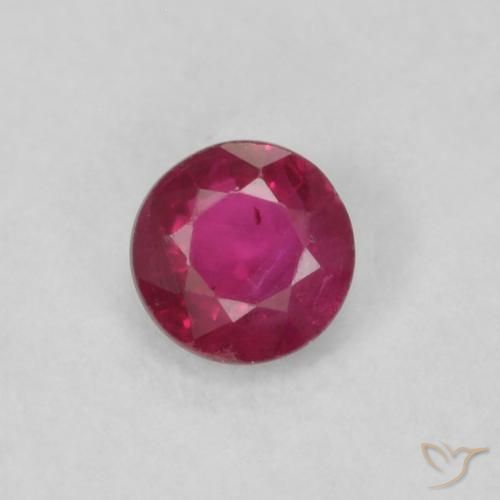 0.20ct Natural Pinkish Red Ruby, Round, VS