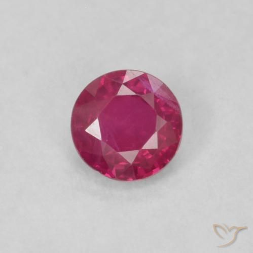 0.20ct Natural Pinkish Red Ruby, Round, VS