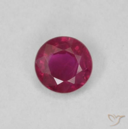 0.18ct Natural Deep Wine Red Ruby, Round, VS