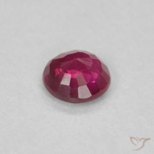 Ruby Gemstone in 3.5 mm (calibrated) Size for Sale, Ruby Stone in Deep Wine Red Color