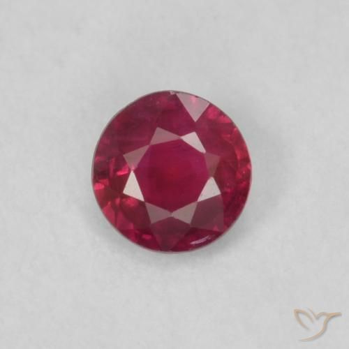 0.17ct Natural Wine Red Ruby, Round, VS
