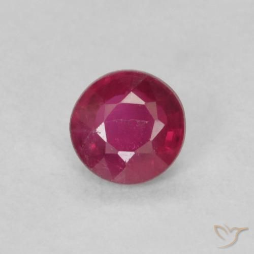 0.21ct Natural Deep Red Ruby, Round, VS