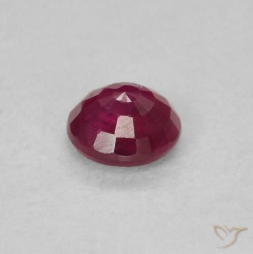 Ruby Gemstone in 3.5 mm (calibrated) Size for Sale, Ruby Stone in Deep Red Color