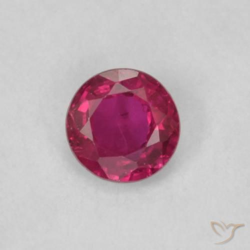 0.19ct Natural Pinkish Red Ruby, Round, VS
