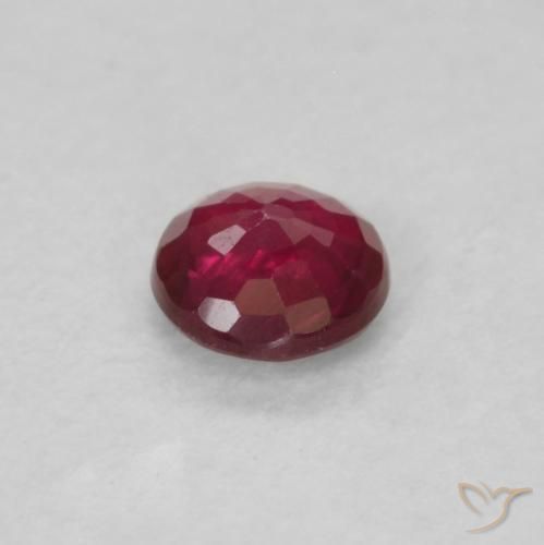 Ruby Gemstone in 3.5 mm (calibrated) Size for Sale, Ruby Stone in Dark Red Color