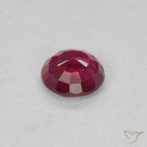 Ruby Gemstone in 3.3 mm Size for Sale, Ruby Stone in Deep Reddish Pink Color