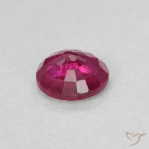 Ruby Gemstone in 3.7 mm Size for Sale, Ruby Stone in Pinkish Red Color