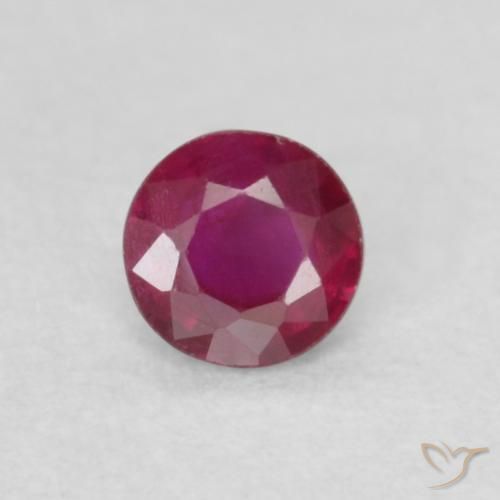 0.23ct Natural Dark Red Ruby, Round, SI-I1