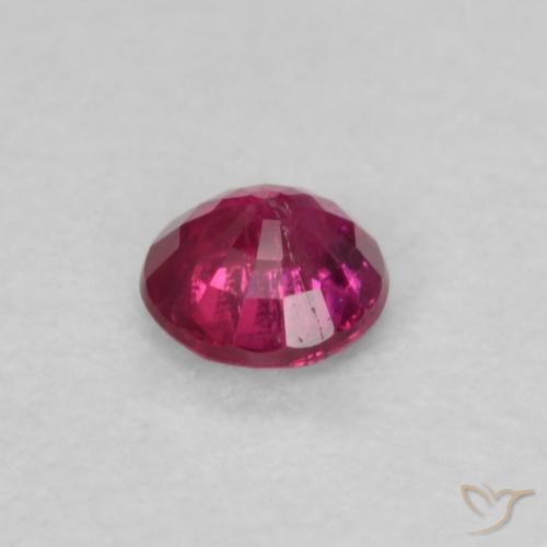 Ruby Gemstone in 3.5 mm (calibrated) Size for Sale, Ruby Stone in Light Red Color