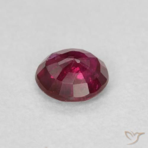 Ruby Gemstone in 3.7 mm Size for Sale, Ruby Stone in Dark Red Color
