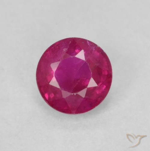 0.32ct Natural Light Red Ruby, Round, SI-I1