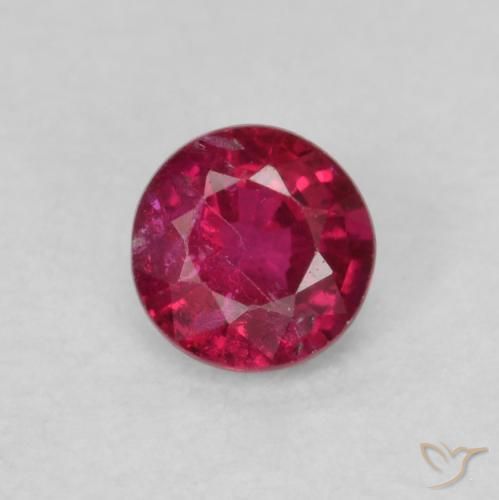 0.27 ct Red Ruby Gemstone, Ruby Gem in Round Facet Shape for Sale.