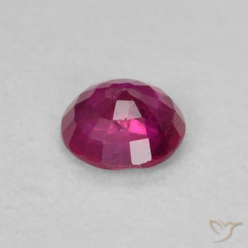 Ruby Gemstone in 3.8 mm Size for Sale, Ruby Stone in Deep Wine Red Color
