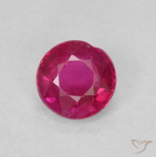 0.29ct Natural Light Red Ruby, Round, SI-I1