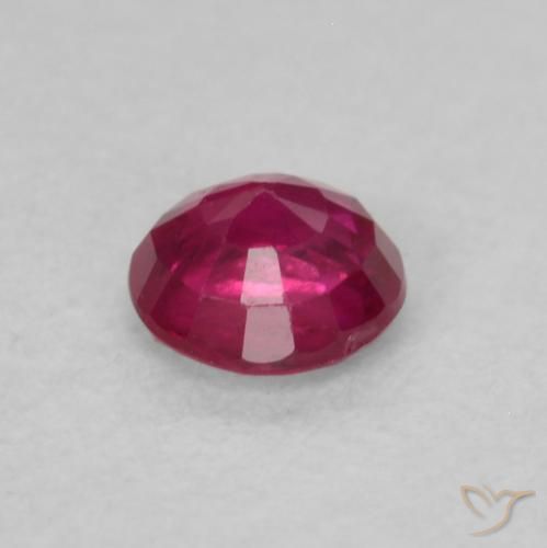 Ruby Gemstone in 3.8 mm Size for Sale, Ruby Stone in Light Red Color