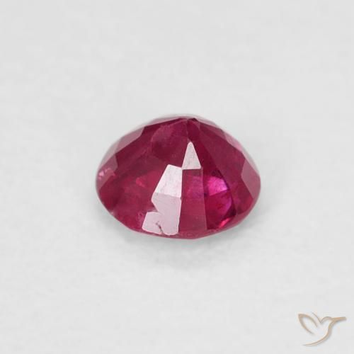 Ruby Gemstone in 3.7 mm Size for Sale, Ruby Stone in Pinkish Red Color