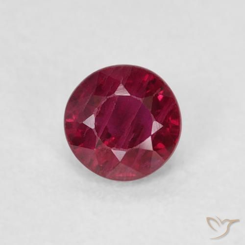 0.33ct Natural Wine Red Ruby, Round, SI-I1