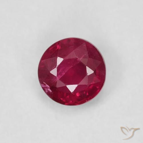 0.28ct Natural Dark Red Ruby, Round, SI-I1