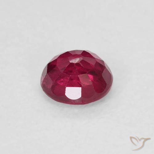 Ruby Gemstone in 3.7 mm Size for Sale, Ruby Stone in Dark Red Color