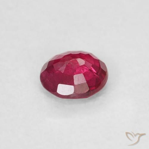 Ruby Gemstone in 3.7 mm Size for Sale, Ruby Stone in Deep Red Color