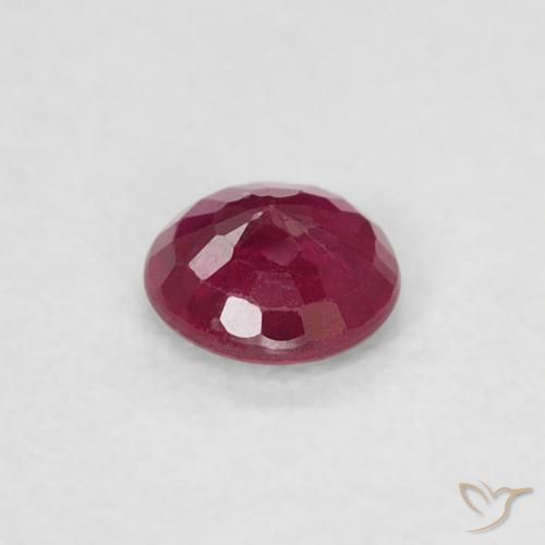 Ruby Gemstone in 3.7 mm Size for Sale, Ruby Stone in Deep Red Color