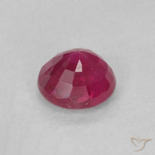 Ruby Gemstone in 3.7 mm Size for Sale, Ruby Stone in Light Red Color
