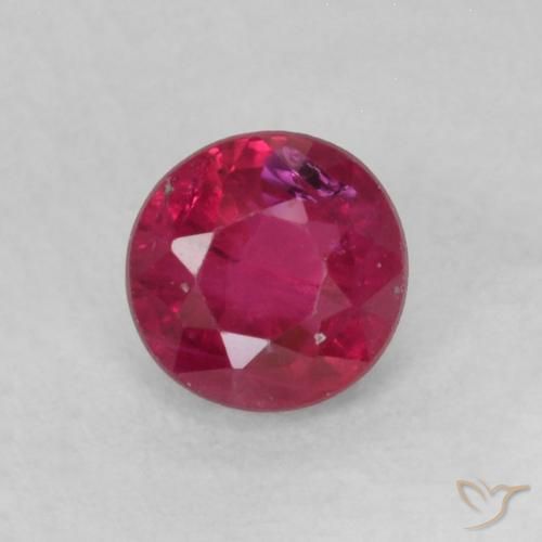 0.31ct Natural Deep Reddish Pink Ruby, Round, SI-I1
