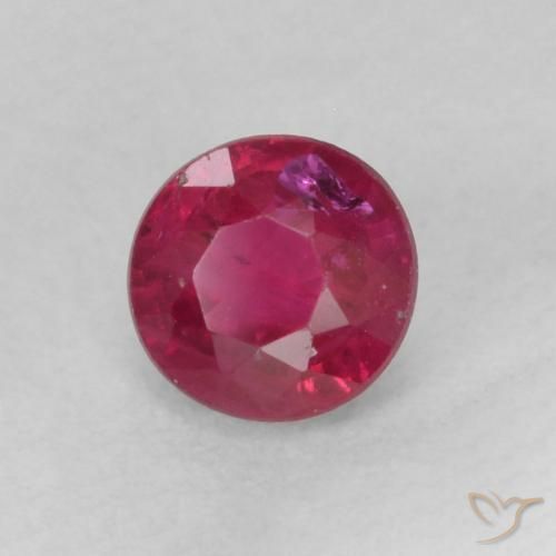 0.31 ct Red Ruby Stone, Natural Ruby in Round Facet Shape for Sale