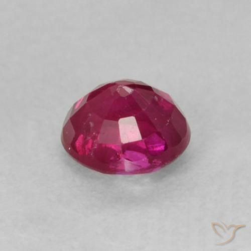 Ruby Gemstone in 4 mm (calibrated) Size for Sale, Ruby Stone in Deep Reddish Pink Color