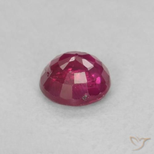Ruby Gemstone in 3.5 mm (calibrated) Size for Sale, Ruby Stone in Deep Wine Red Color
