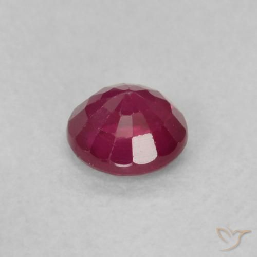 Ruby Gemstone in 3.5 mm (calibrated) Size for Sale, Ruby Stone in Deep Red Color
