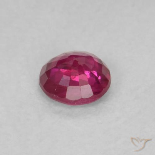 Ruby Gemstone in 3.5 mm (calibrated) Size for Sale, Ruby Stone in Deep Red Color