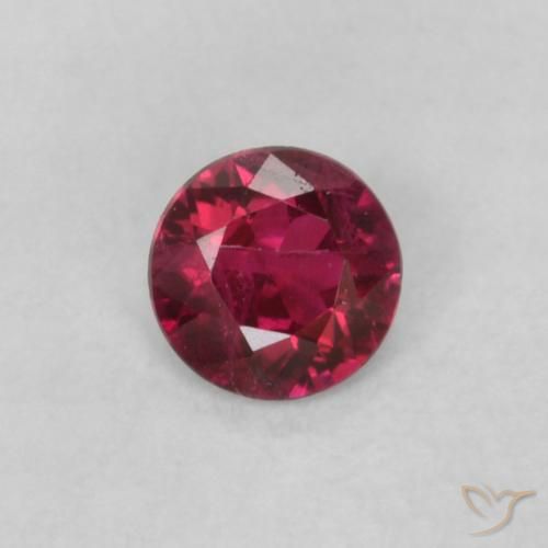 0.17ct Natural Medium Red Ruby, Round, VS-SI