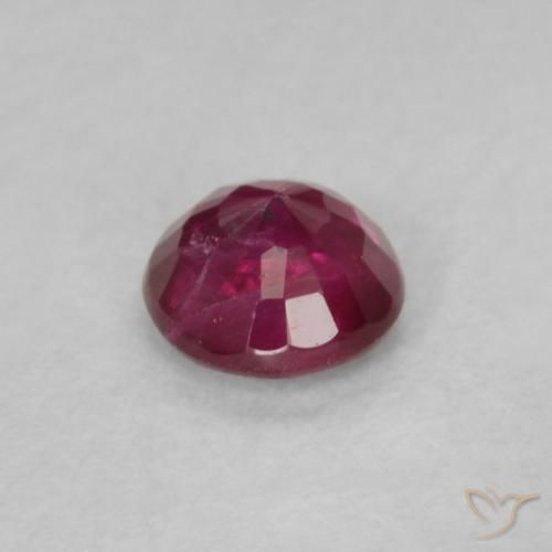 Ruby Gemstone in 3.5 mm (calibrated) Size for Sale, Ruby Stone in Deep Wine Red Color